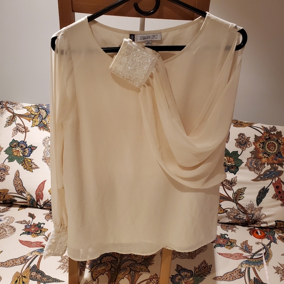 JLo | Open Drape Sleeve Shirt - Picture 1 of 2